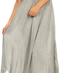 Sakkas Egan Women's Long Embroidered Caftan Dress / Cover Up With Embroidered Cap Sleeves