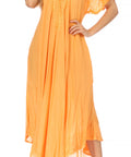 Sakkas Egan Women's Long Embroidered Caftan Dress / Cover Up With Embroidered Cap Sleeves