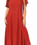 Sakkas Niam Women's Maxi Capelet Long Dress Celtic Medieval Renaissance Adjustable - Buy One Get One