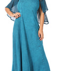 Sakkas Niam Women's Maxi Capelet Long Dress Celtic Medieval Renaissance Adjustable - Buy One Get One