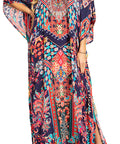 Sakkas Georgettina 2025 Flowy Rhinestone V Neck Long Caftan Dress / Cover Up