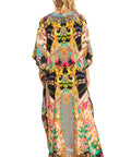Sakkas Georgettina 2025 Flowy Rhinestone V Neck Long Caftan Dress / Cover Up