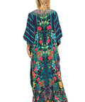 Sakkas Georgettina 2025 Flowy Rhinestone V Neck Long Caftan Dress / Cover Up