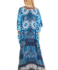 Sakkas Georgettina 2025 Flowy Rhinestone V Neck Long Caftan Dress / Cover Up