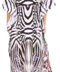 Sakkas Georgettina Flowy Rhinestone V Neck Long Caftan Dress/Cover Up