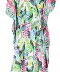 Sakkas Georgettina Flowy Rhinestone V Neck Long Caftan Dress/Cover Up