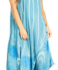Sakkas Starlight Fourth Women's Tie Dye Caftan Tank Dress/Cover Up  Beach Kaftan