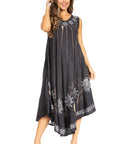 Sakkas Starlight Fourth Women's Tie Dye Caftan Tank Dress/Cover Up  Beach Kaftan