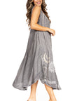Sakkas Starlight Fourth Women's Tie Dye Caftan Tank Dress/Cover Up  Beach Kaftan