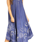 Sakkas Starlight Fourth Women's Tie Dye Caftan Tank Dress/Cover Up  Beach Kaftan