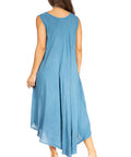 Sakkas Starlight Fourth Women's Tie Dye Caftan Tank Dress/Cover Up  Beach Kaftan