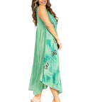 Sakkas Starlight Fourth Women's Tie Dye Caftan Tank Dress/Cover Up  Beach Kaftan