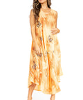 Sakkas Starlight Fourth Women's Tie Dye Caftan Tank Dress/Cover Up  Beach Kaftan