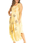 Sakkas Starlight Fourth Women's Tie Dye Caftan Tank Dress/Cover Up  Beach Kaftan