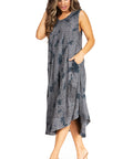 Sakkas Starlight Fourth Women's Tie Dye Caftan Tank Dress/Cover Up  Beach Kaftan