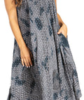 Sakkas Starlight Fourth Women's Tie Dye Caftan Tank Dress/Cover Up  Beach Kaftan