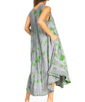 Sakkas Starlight Fourth Women's Tie Dye Caftan Tank Dress/Cover Up  Beach Kaftan