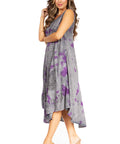 Sakkas Starlight Fourth Women's Tie Dye Caftan Tank Dress/Cover Up  Beach Kaftan