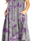 Sakkas Starlight Fourth Women's Tie Dye Caftan Tank Dress/Cover Up  Beach Kaftan