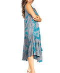 Sakkas Starlight Fourth Women's Tie Dye Caftan Tank Dress/Cover Up  Beach Kaftan