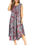 Sakkas Starlight Fourth Women's Tie Dye Caftan Tank Dress/Cover Up  Beach Kaftan