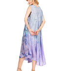 Sakkas Starlight Fourth Women's Tie Dye Caftan Tank Dress/Cover Up  Beach Kaftan