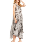 Sakkas Starlight Fourth Women's Tie Dye Caftan Tank Dress/Cover Up  Beach Kaftan