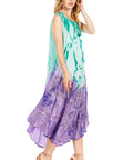 Sakkas Starlight Fourth Women's Tie Dye Caftan Tank Dress/Cover Up  Beach Kaftan