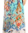 Sakkas Anie Women's Boho Casual Flowy Flare Palazzo Wide Leg Pants Floral Print