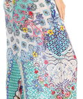 Sakkas Anie Women's Boho Casual Flowy Flare Palazzo Wide Leg Pants Floral Print