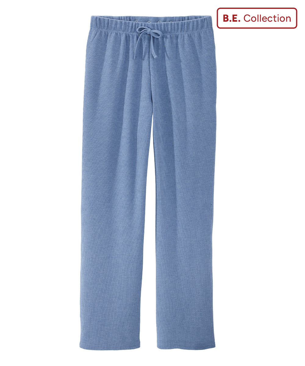 Women's Open Back Soft Ribbed Pants