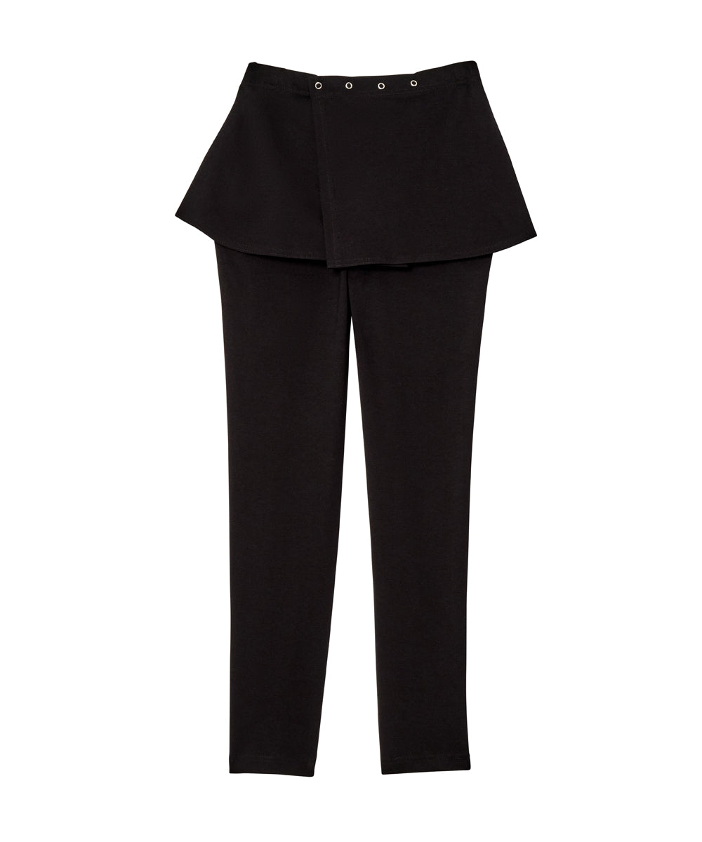 Faux Leather Open Back Leggings