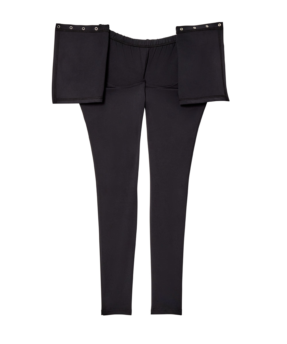 Classic Black Open Back Leggings