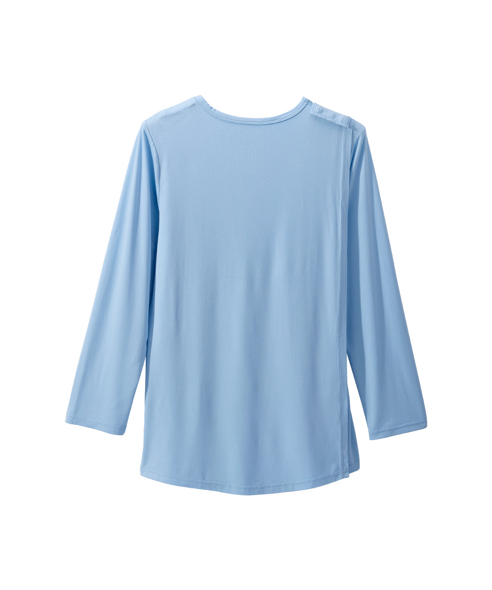 Women's Open Back Embellished Long Sleeve Top