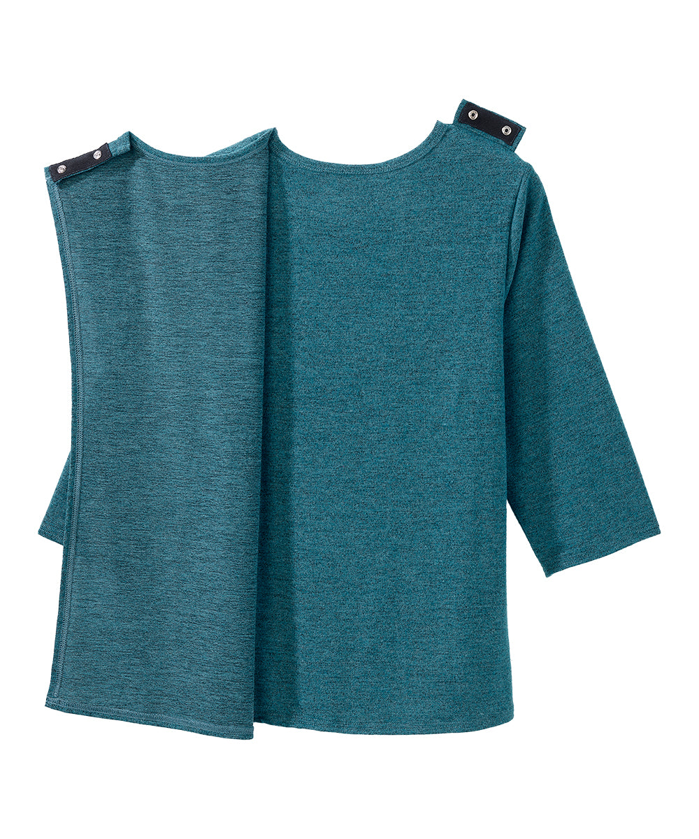 Women's Open Back 3/4 Sleeve Soft Knit Top