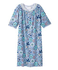 Open Back Knit Nightgown with Lace Trim - Clearance - Silverts 55