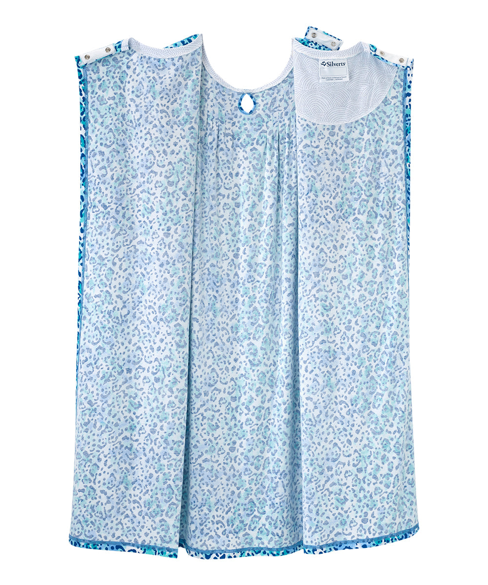 Open Back Knit Nightgown with Lace Trim