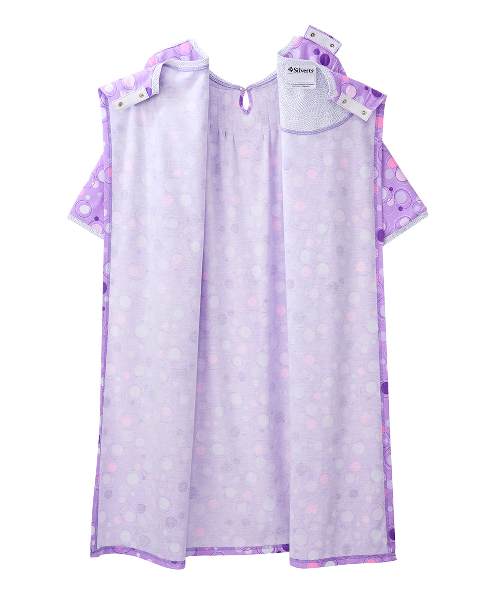 Open Back Knit Nightgown with Lace Trim