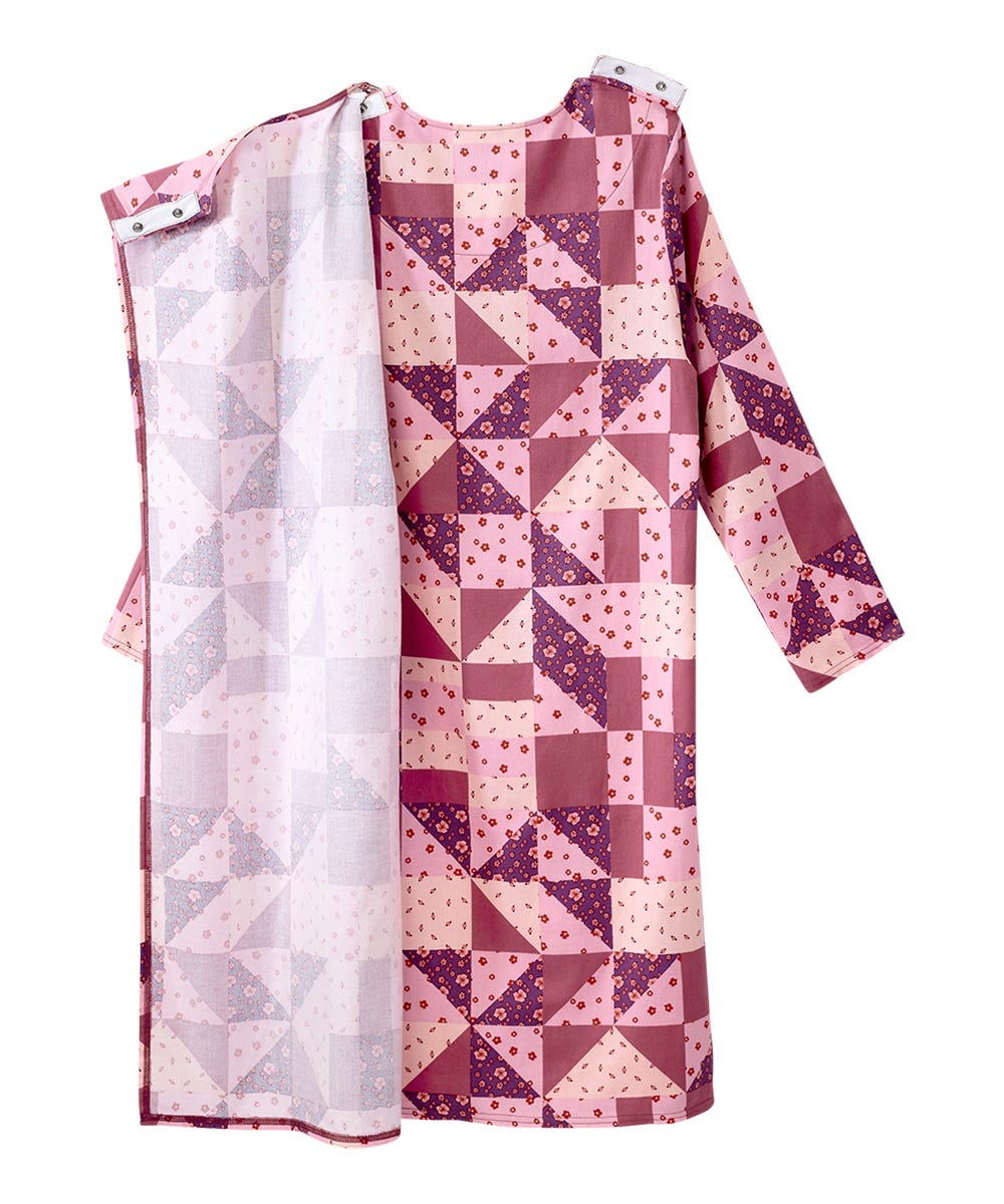 Women's No Peek Open Back Flannel Nightgown - Silverts 16
