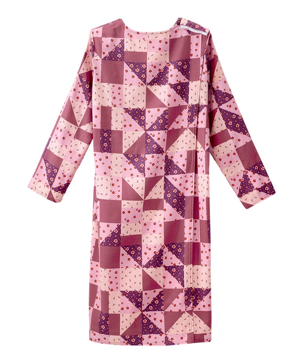 Women's No Peek Open Back Flannel Nightgown - Silverts 18