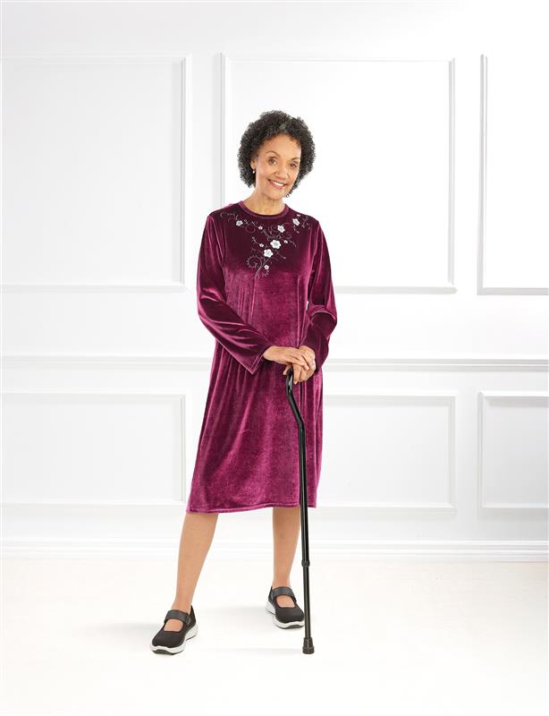 Women's Open Back Velvet Dress