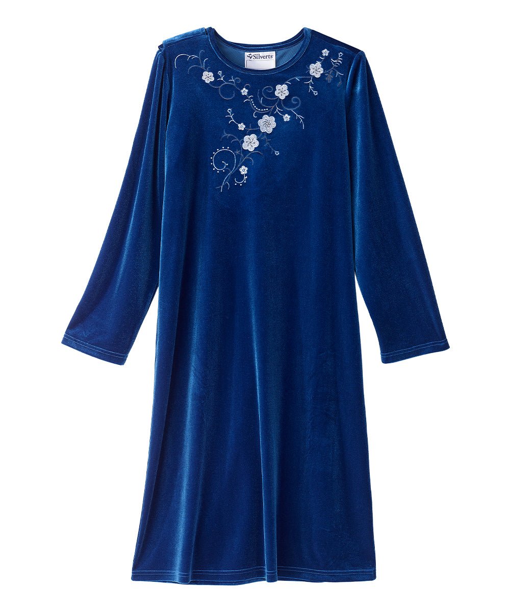 Women's Open Back Velvet Dress Royal Blue