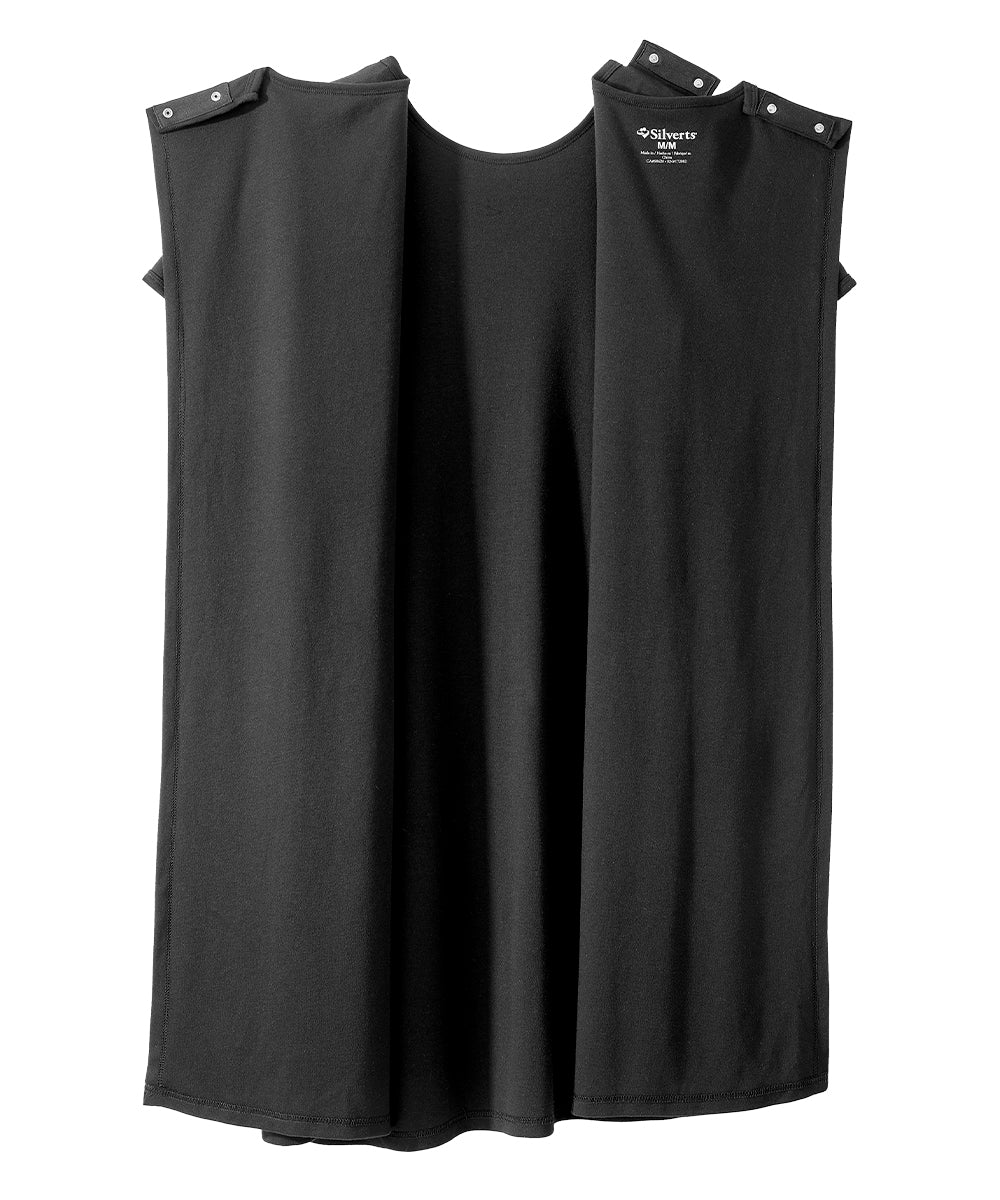 Women's T-Shirt Dress with Open Back 3XL / Black and White Stripes Women's T-Shirt Dress with Open Back 3XL / Black and White Stripes