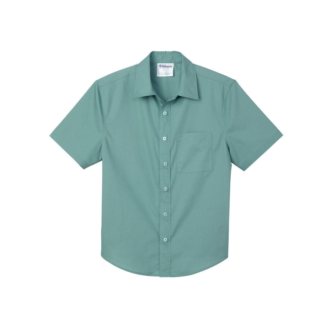 Silverts Menโs Magnetic-Button Short-Sleeve Shirt