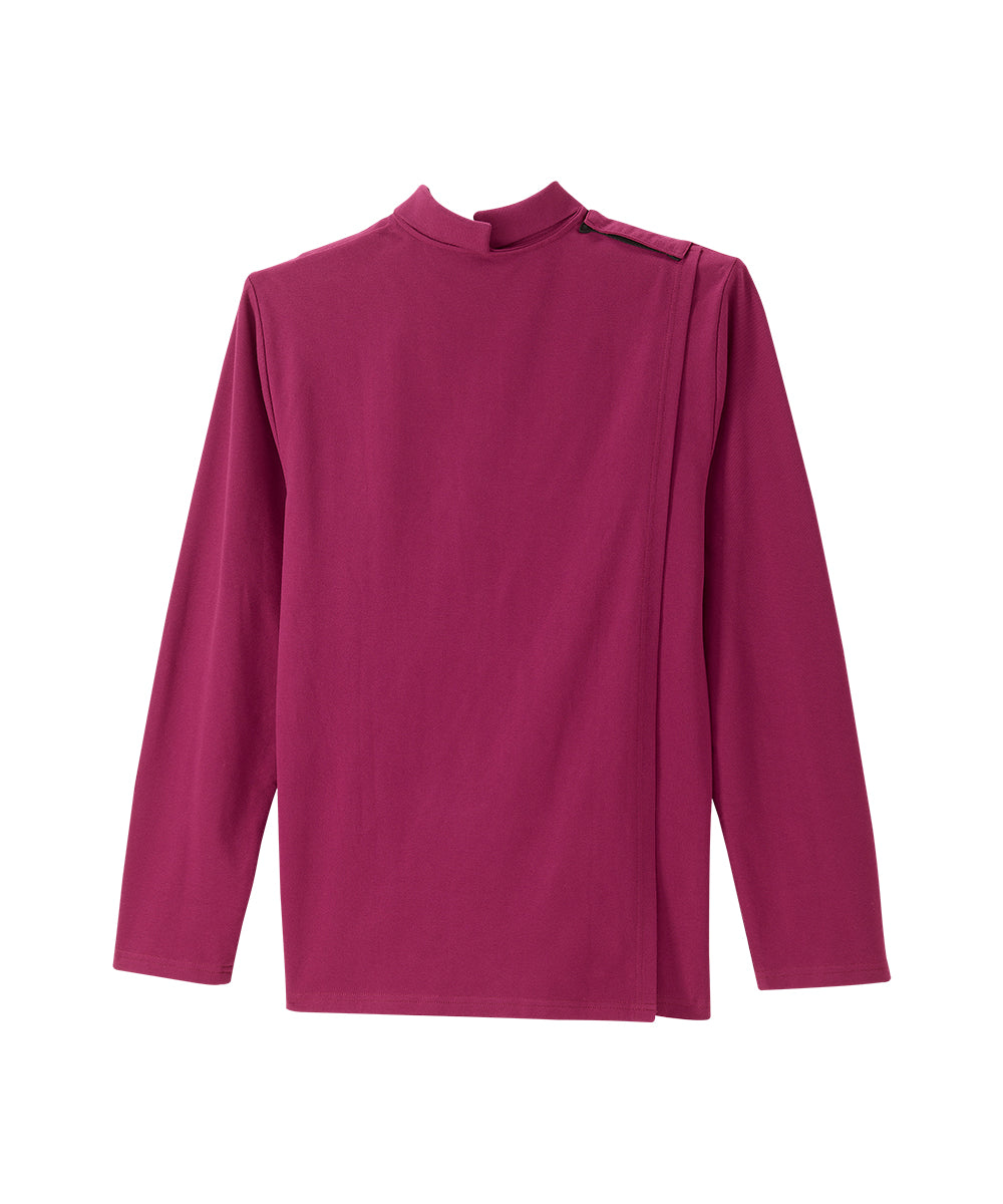 Men's Adaptive Open Back Polo Shirt with Long Sleeves