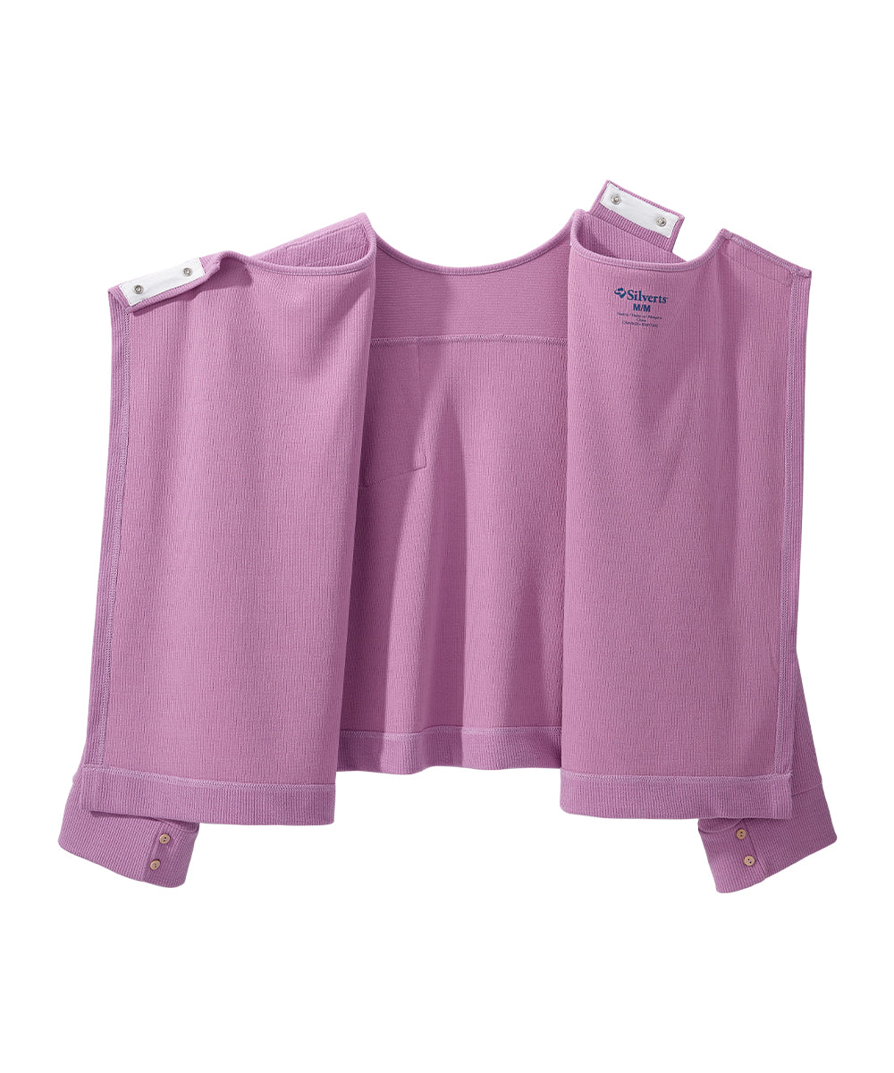 Women's Open Back Relaxed Ribbed Long Sleeve Top