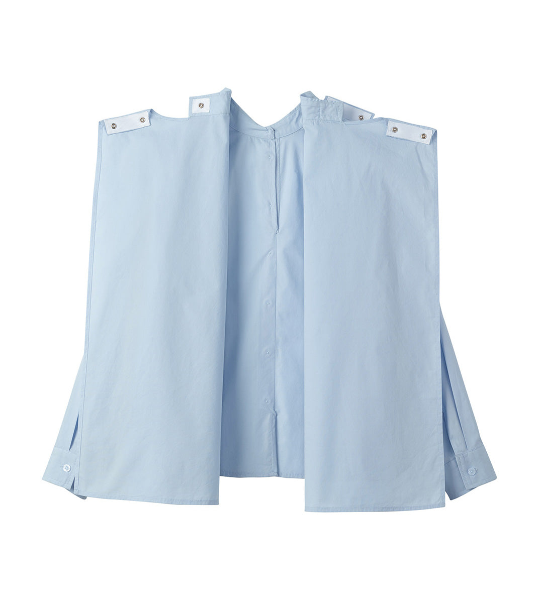 Women's Open Back Boyfriend Button Down Shirt