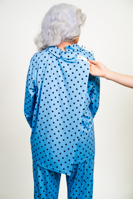 Women's Open Back Top & Pull-On Pant Polka Dot Pajama Set