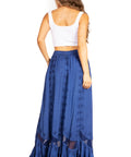 Sakkas Ivy Second Women's Maxi Boho Elastic Waist Embroidered A Line Long Skirt