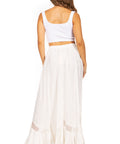Sakkas Ivy Second Women's Maxi Boho Elastic Waist Embroidered A Line Long Skirt